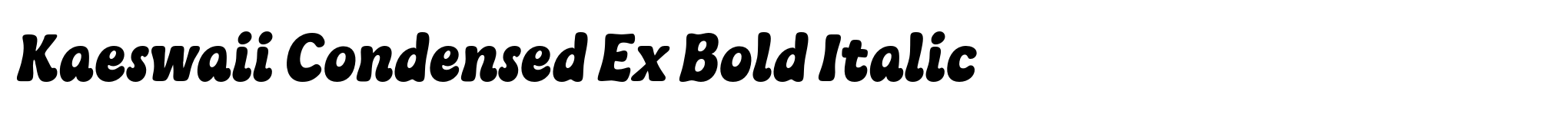 Kaeswaii Condensed Ex Bold Italic image